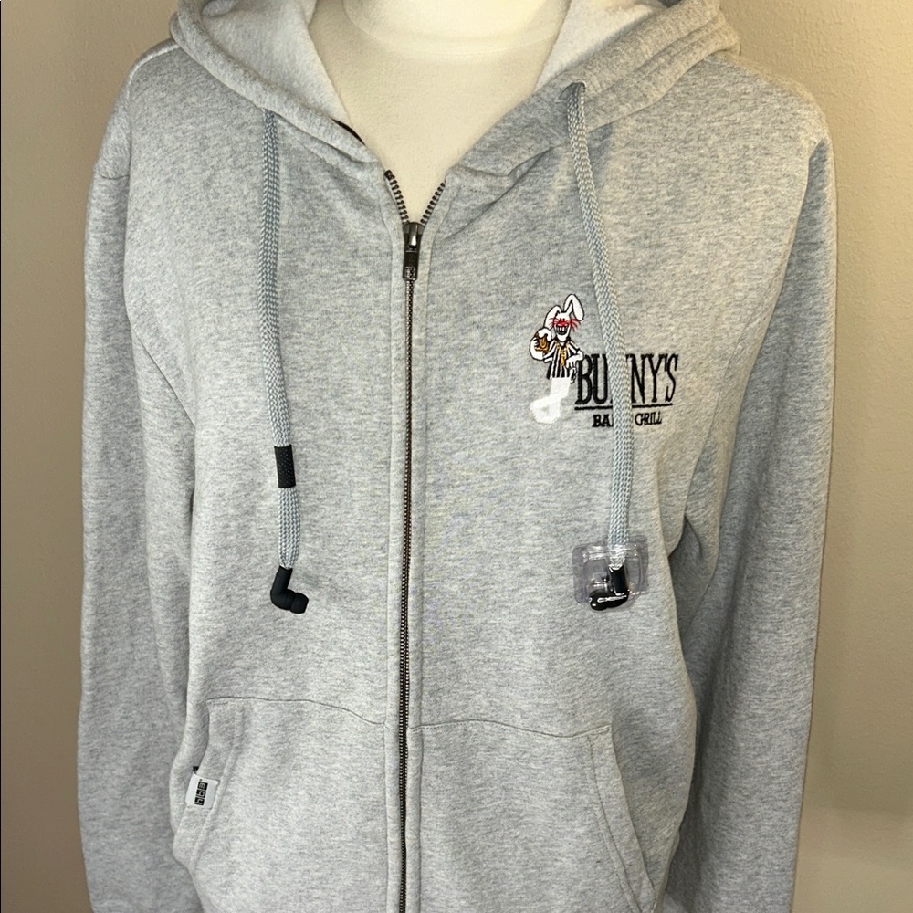 Men's Light Gray Zip-Up Hoodie